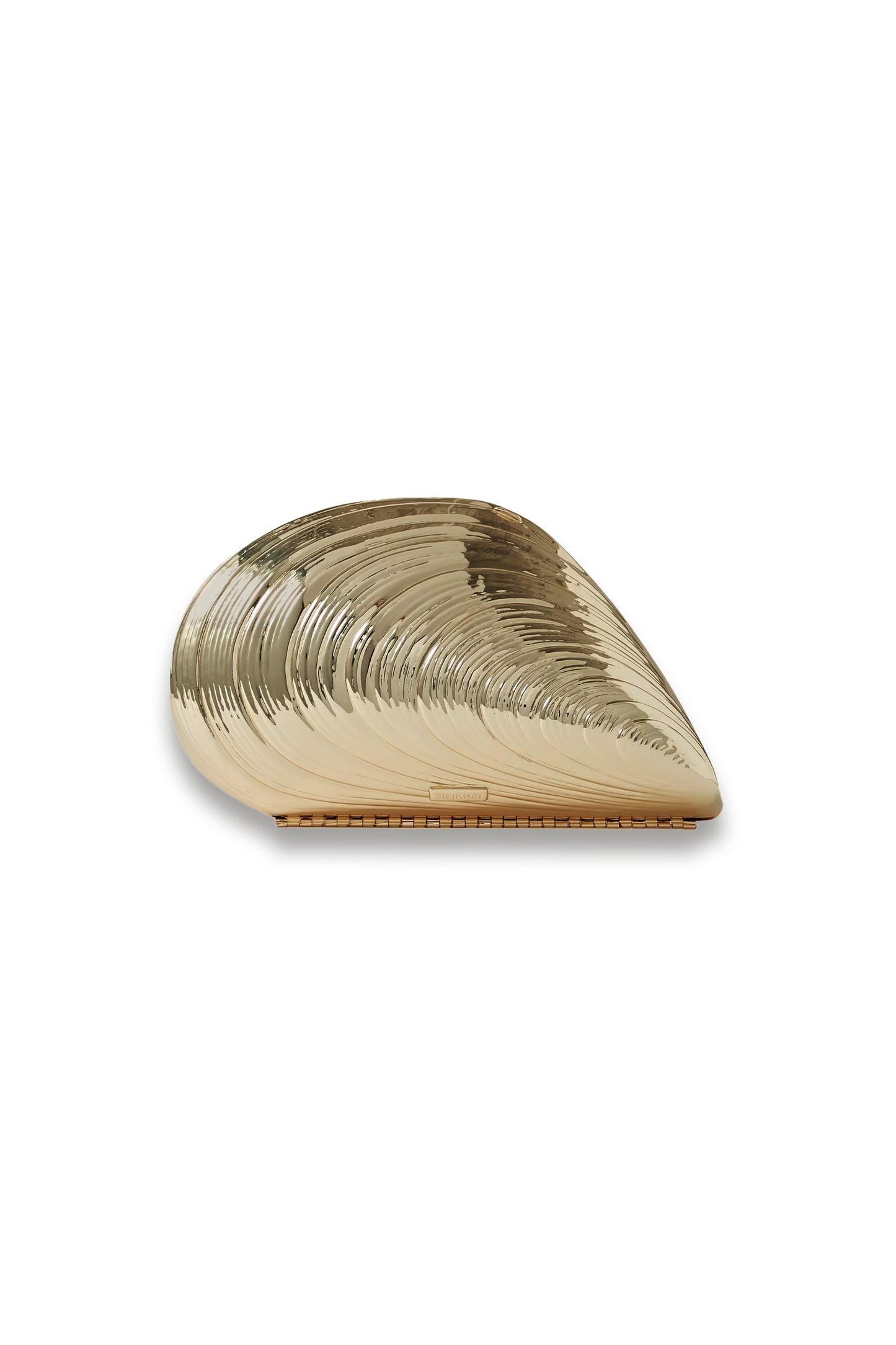 Bridget gold-tone clutch