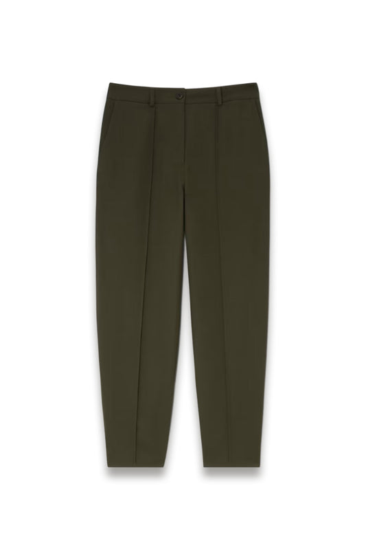 Tapered Leg Twill Trousers