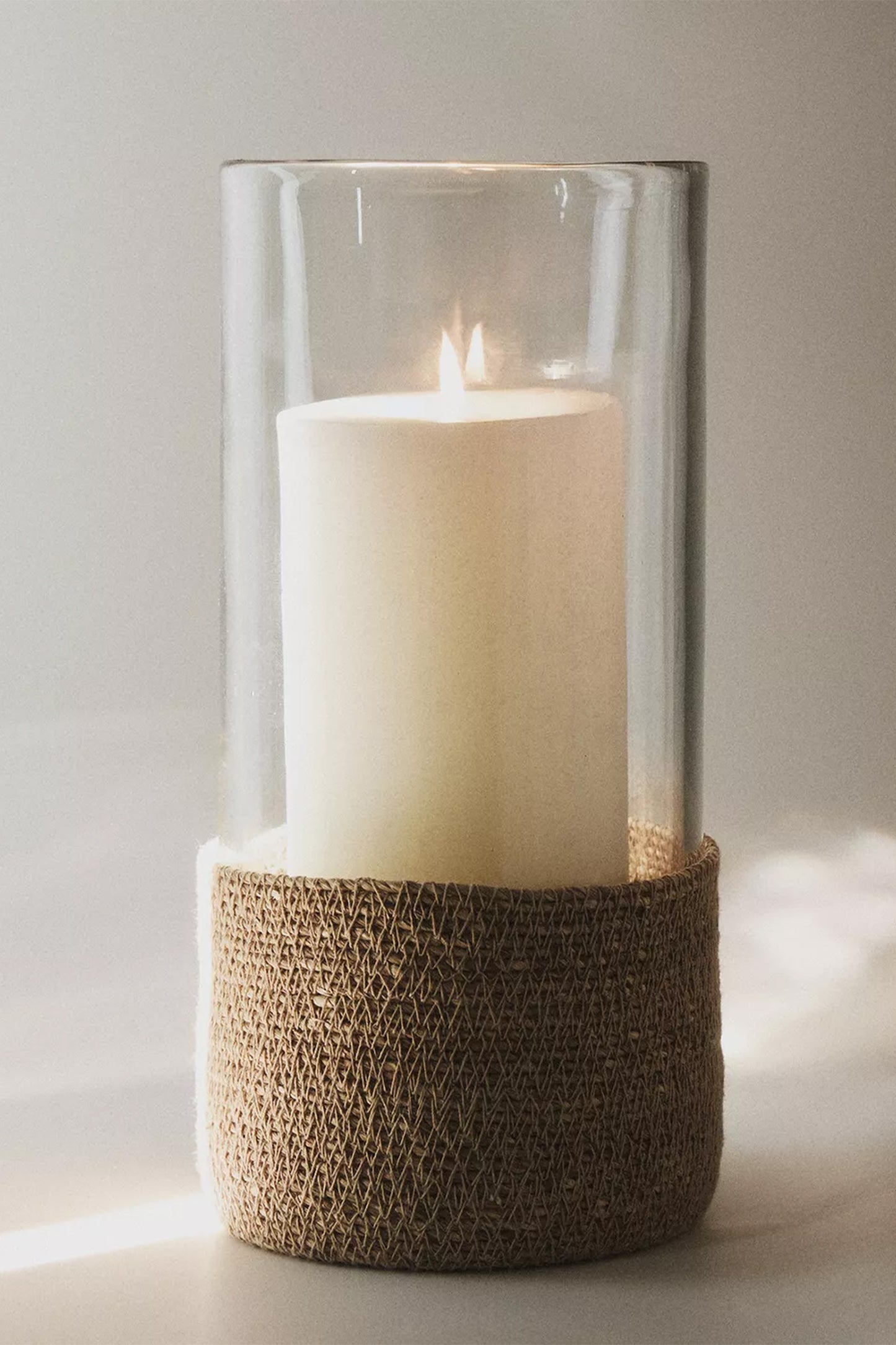 Glass and Jute Lantern