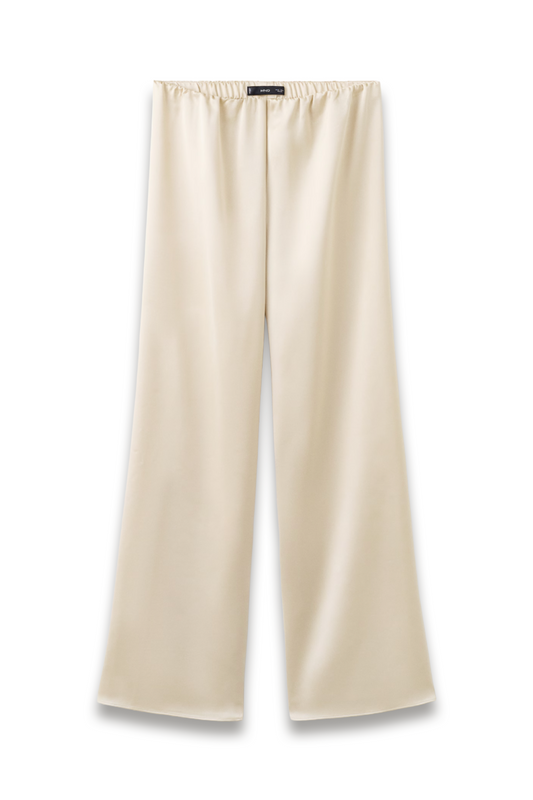 Satin Straight-Fit Trousers
