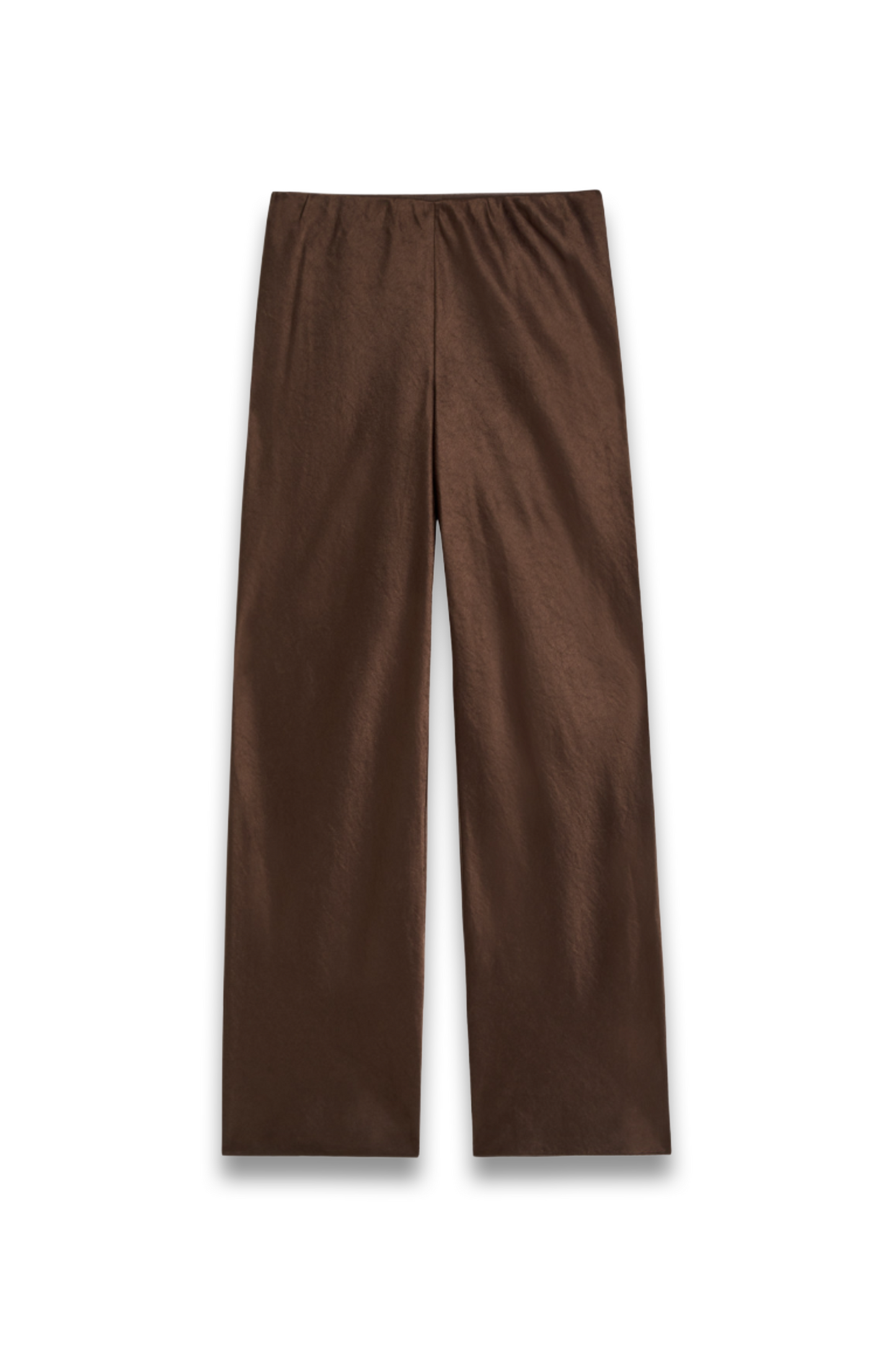 Straight-Leg Satin Trousers