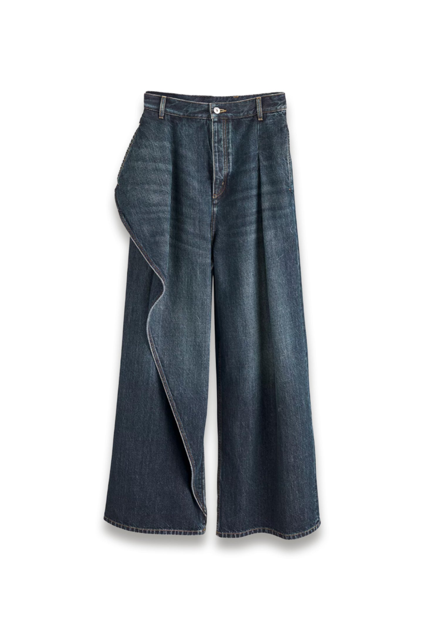 Draped Flared Jeans