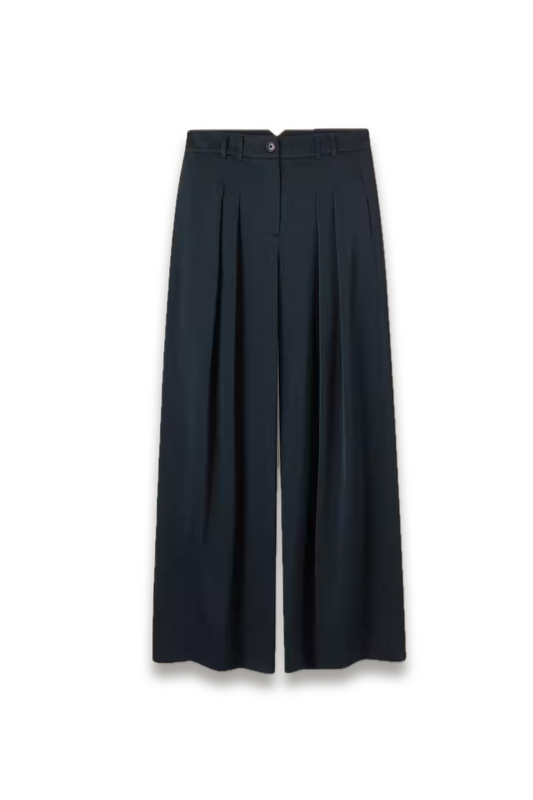 Double Pleat Fluid Satin Trouser