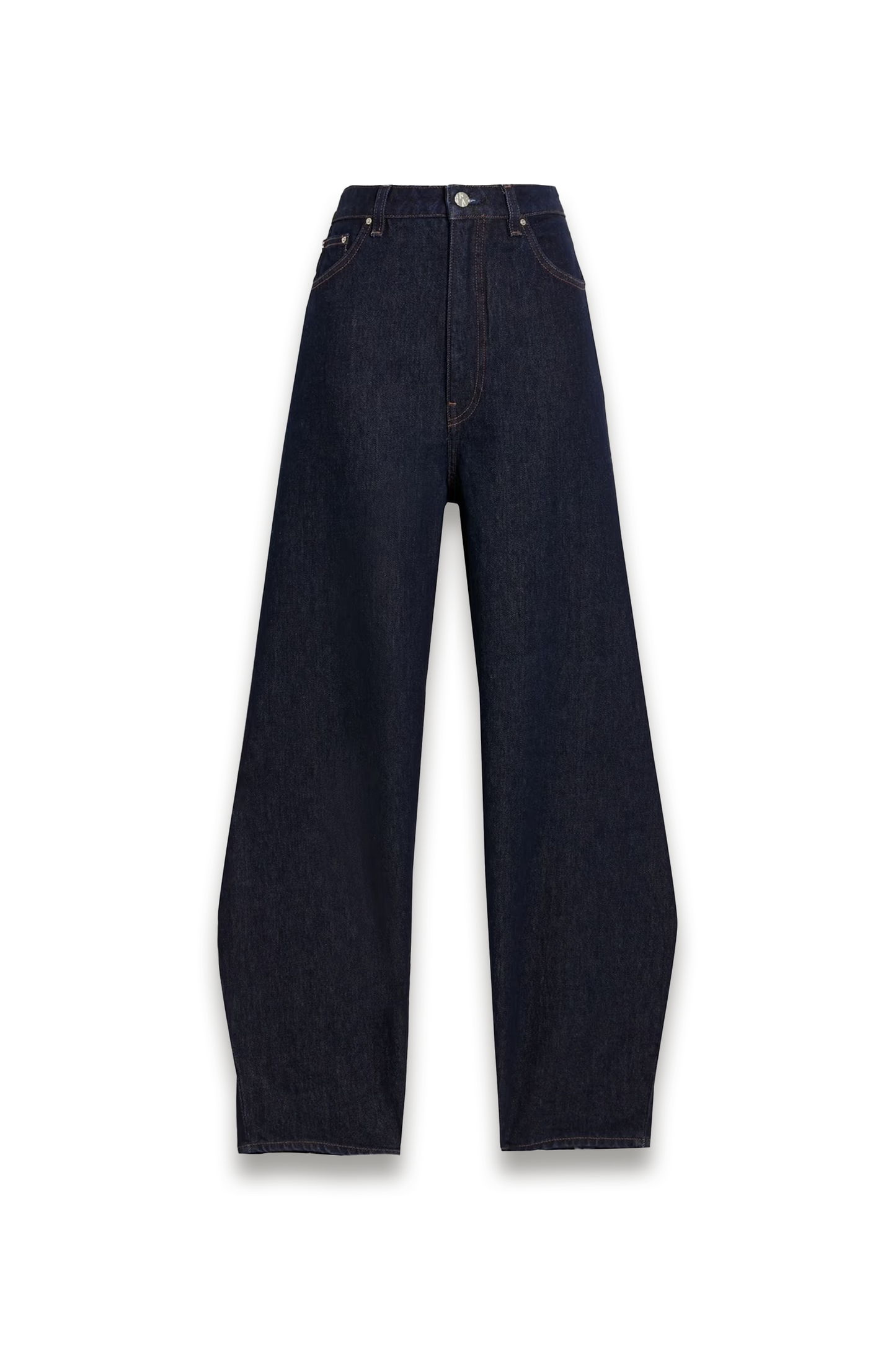 High-rise Barrel-leg Jeans
