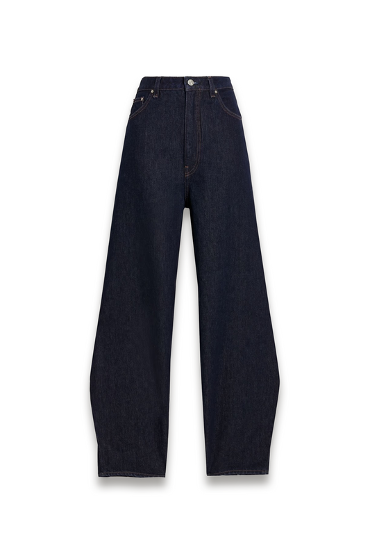 High-rise Barrel-leg Jeans