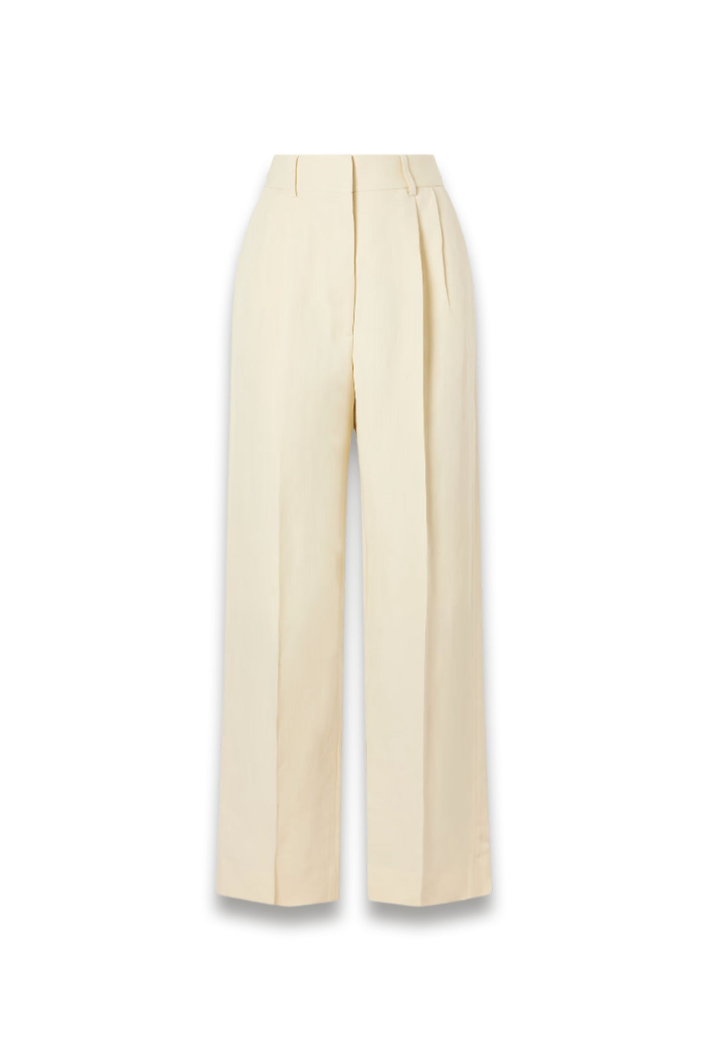 Savannah Pleated Linen and Silk-blend Straight-leg Pants