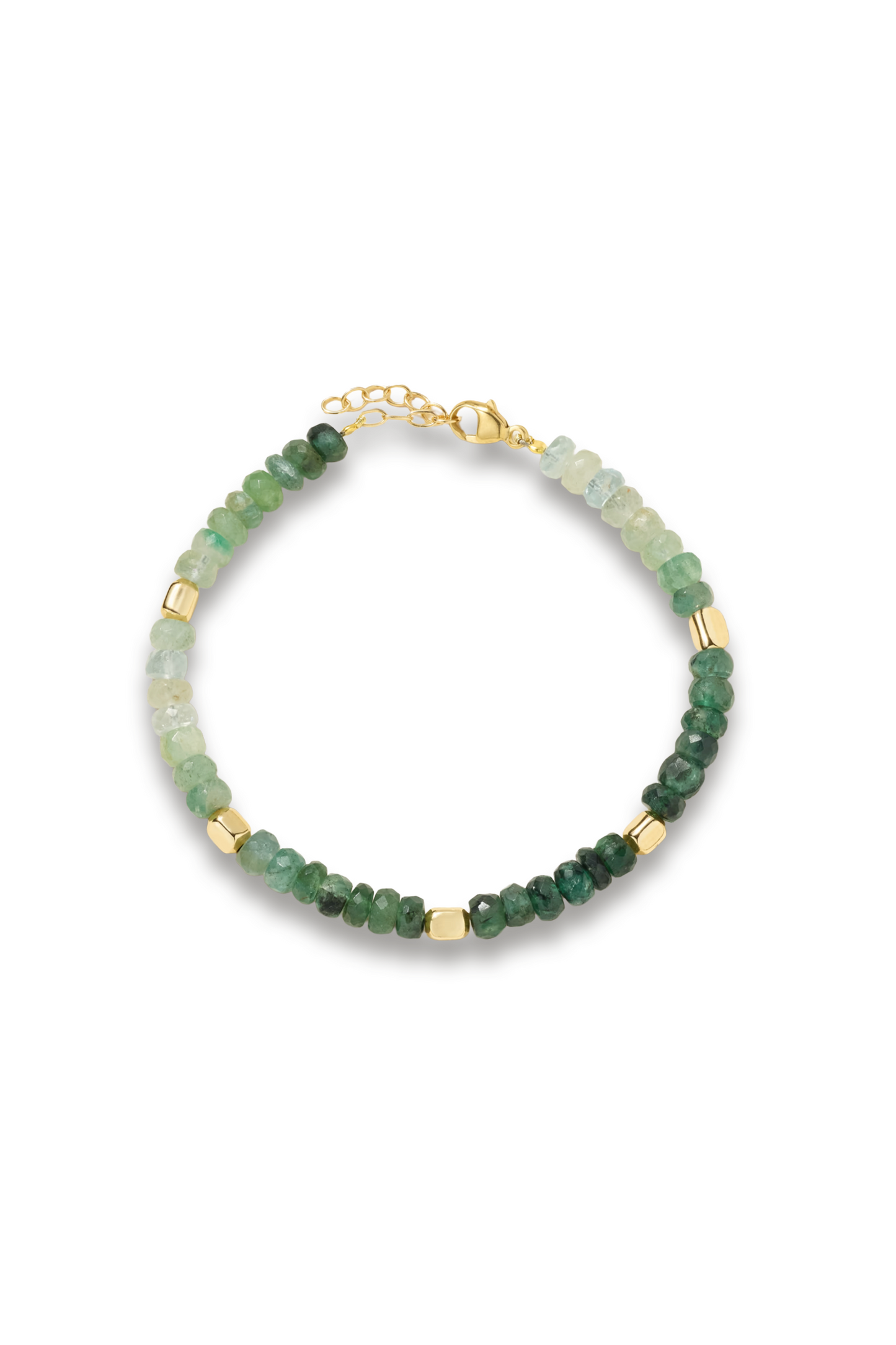 Jumbo 14-karat Gold Emerald Bracelet