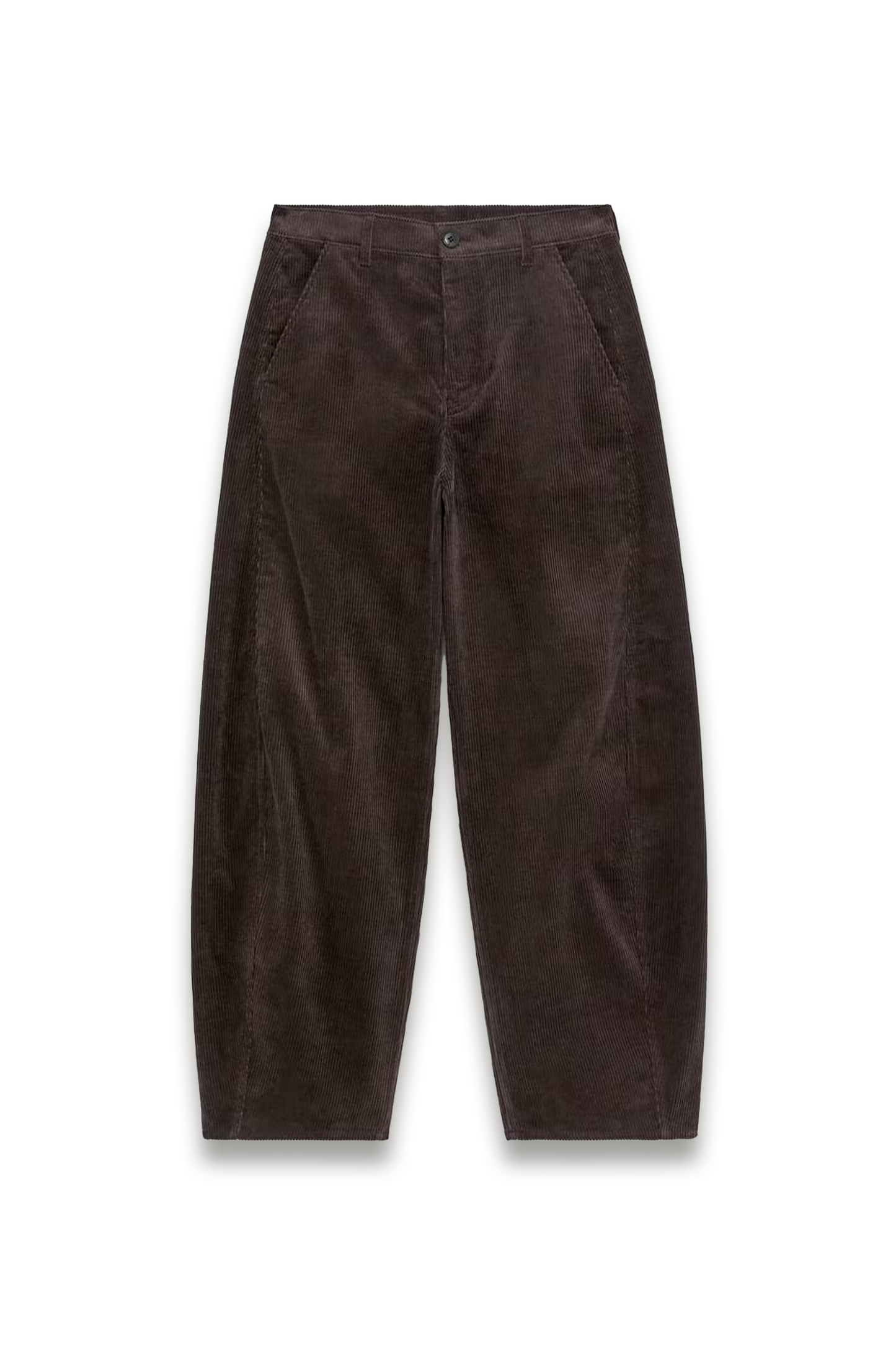 Barrel-leg Corduroy Trousers