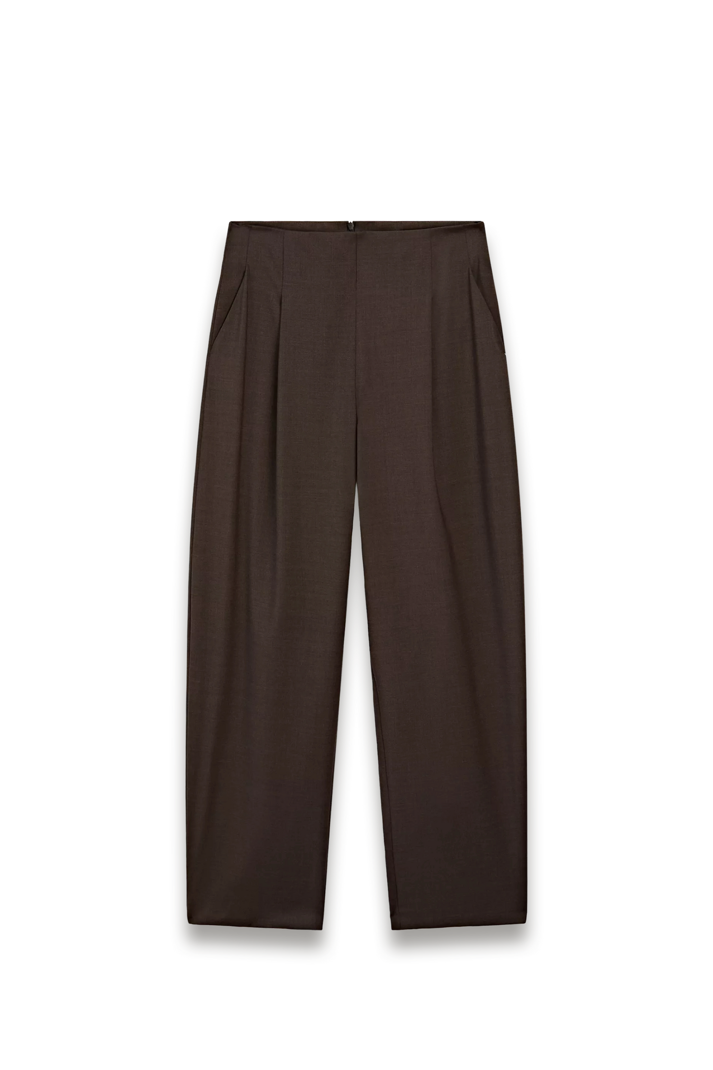 100% Wool Wide-leg Darted Trousers - STUDIO