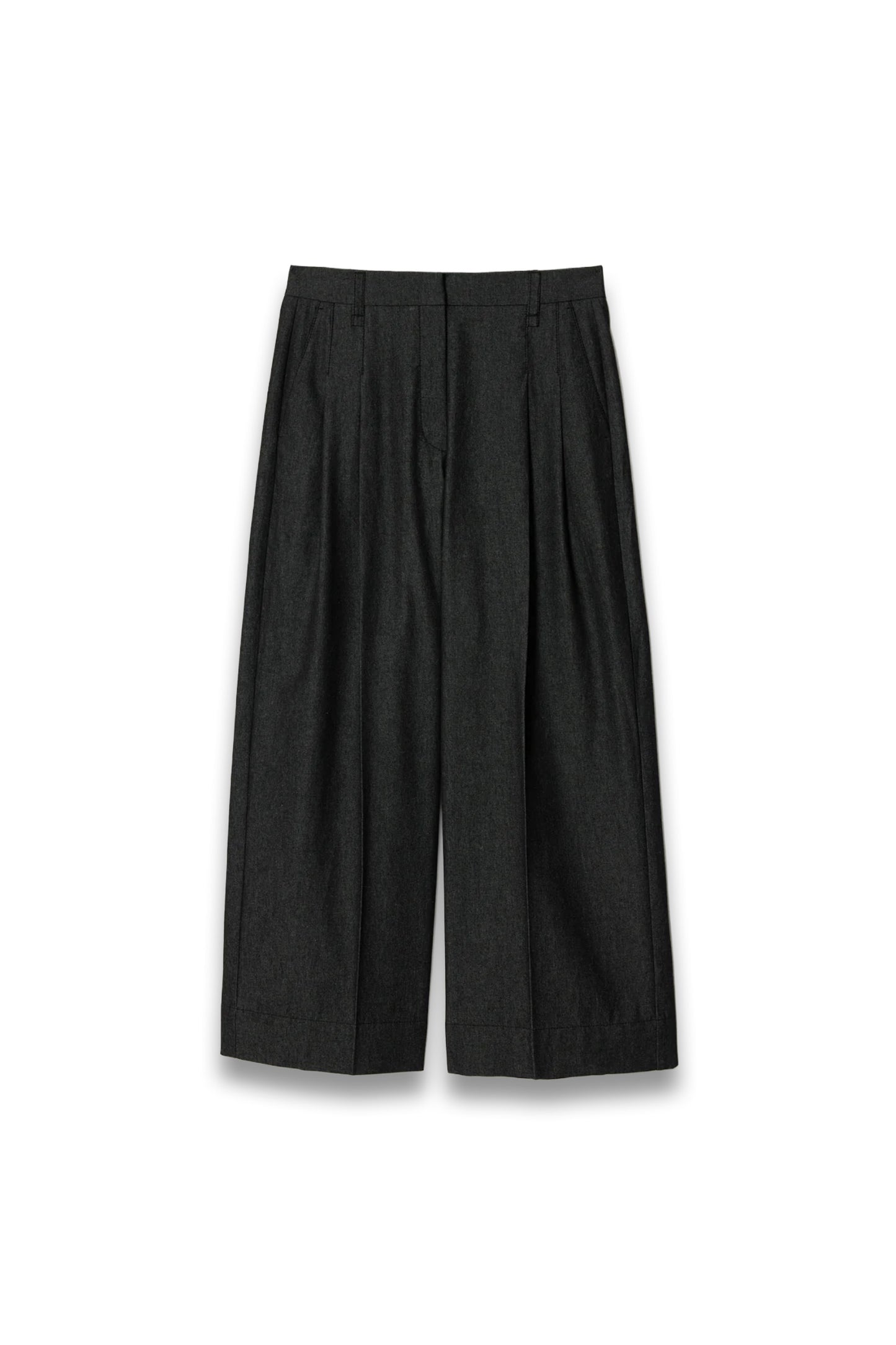 Chambray Front Pleat Trouser