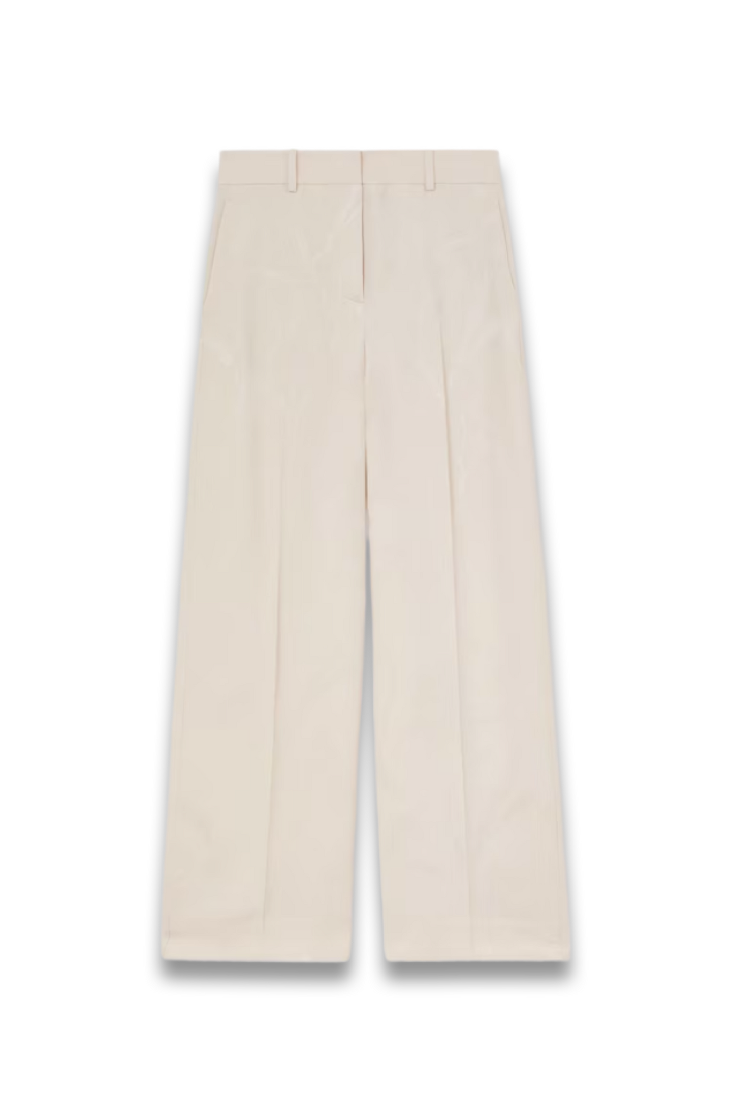 Jacquard Wide-Leg Suit Trousers In White