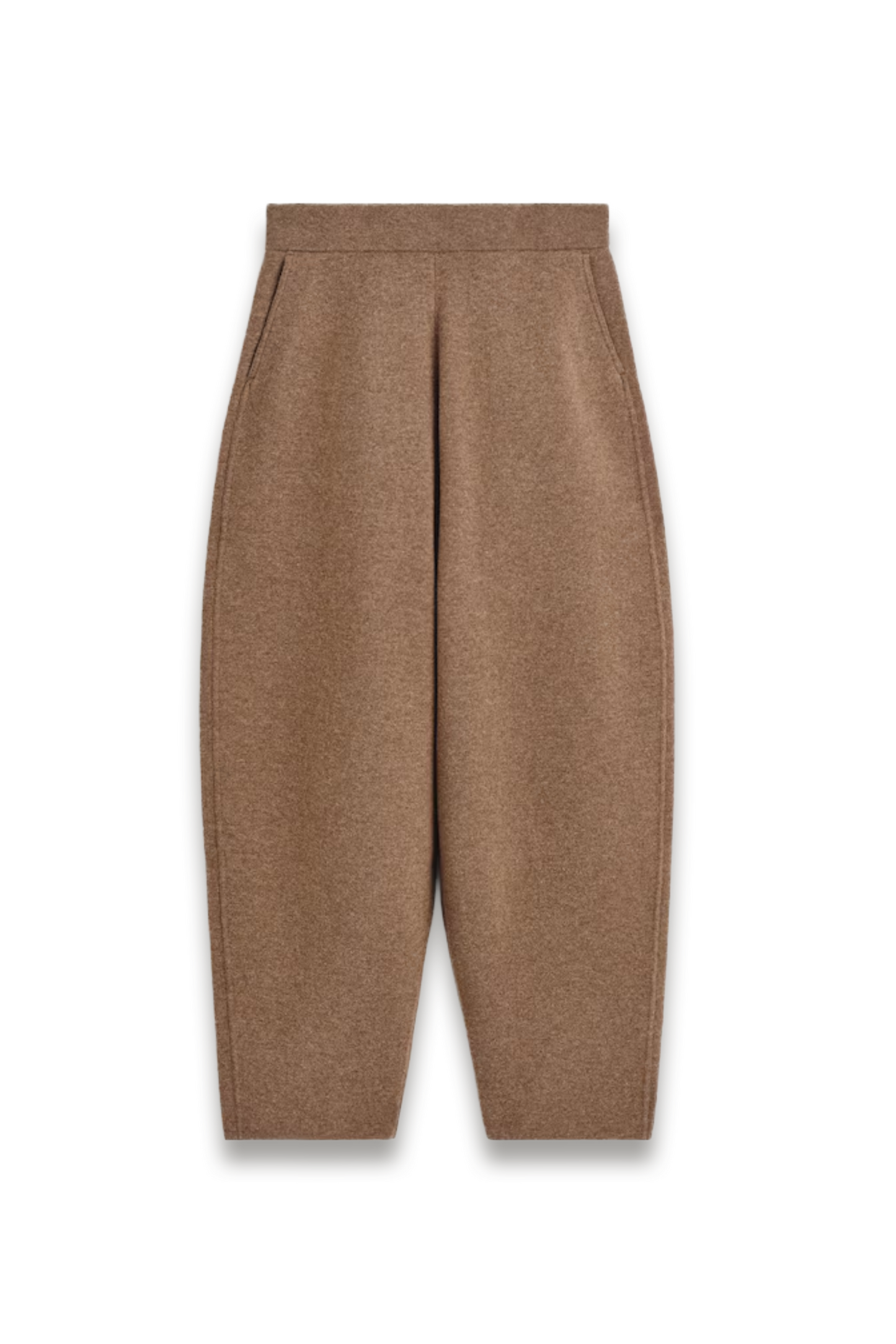 Merino Wool Barrel-leg Trousers