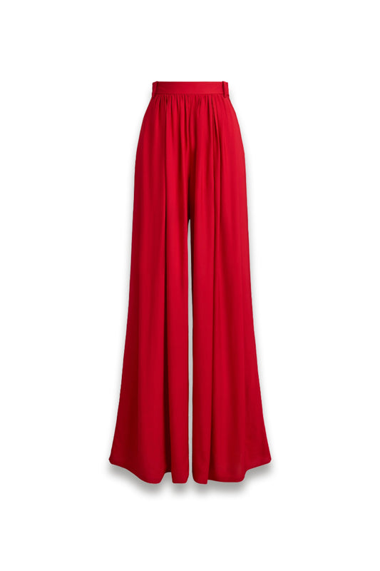 Vannesa Satin Wide-Leg Trousers