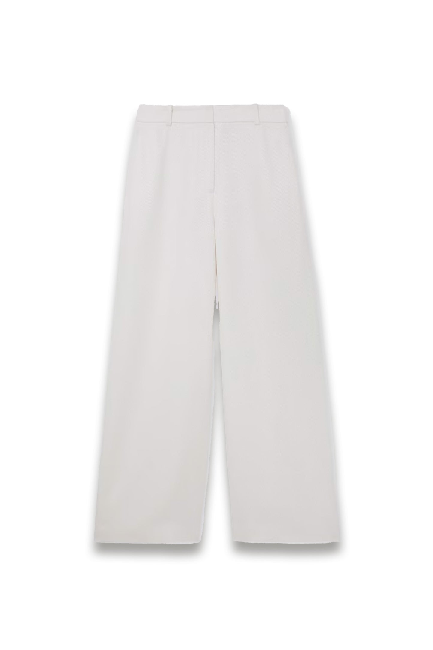 Petite Linen-blend Wide-leg Trousers in White