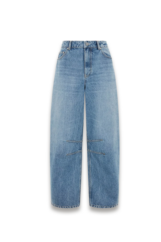 Mid-rise Rigid Barrel Jeans