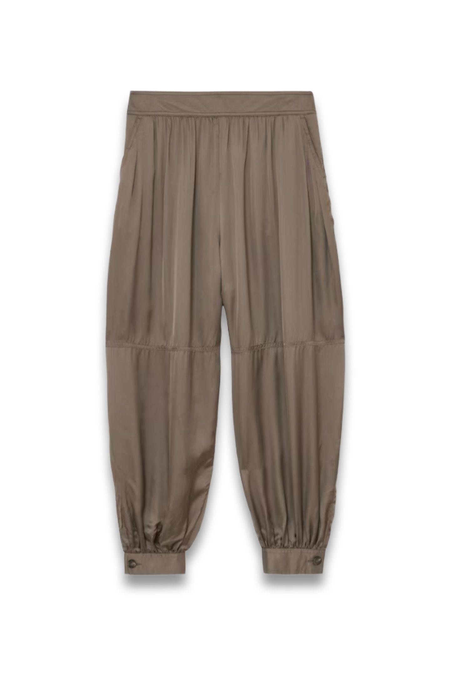Satin Balloon-Leg Trousers