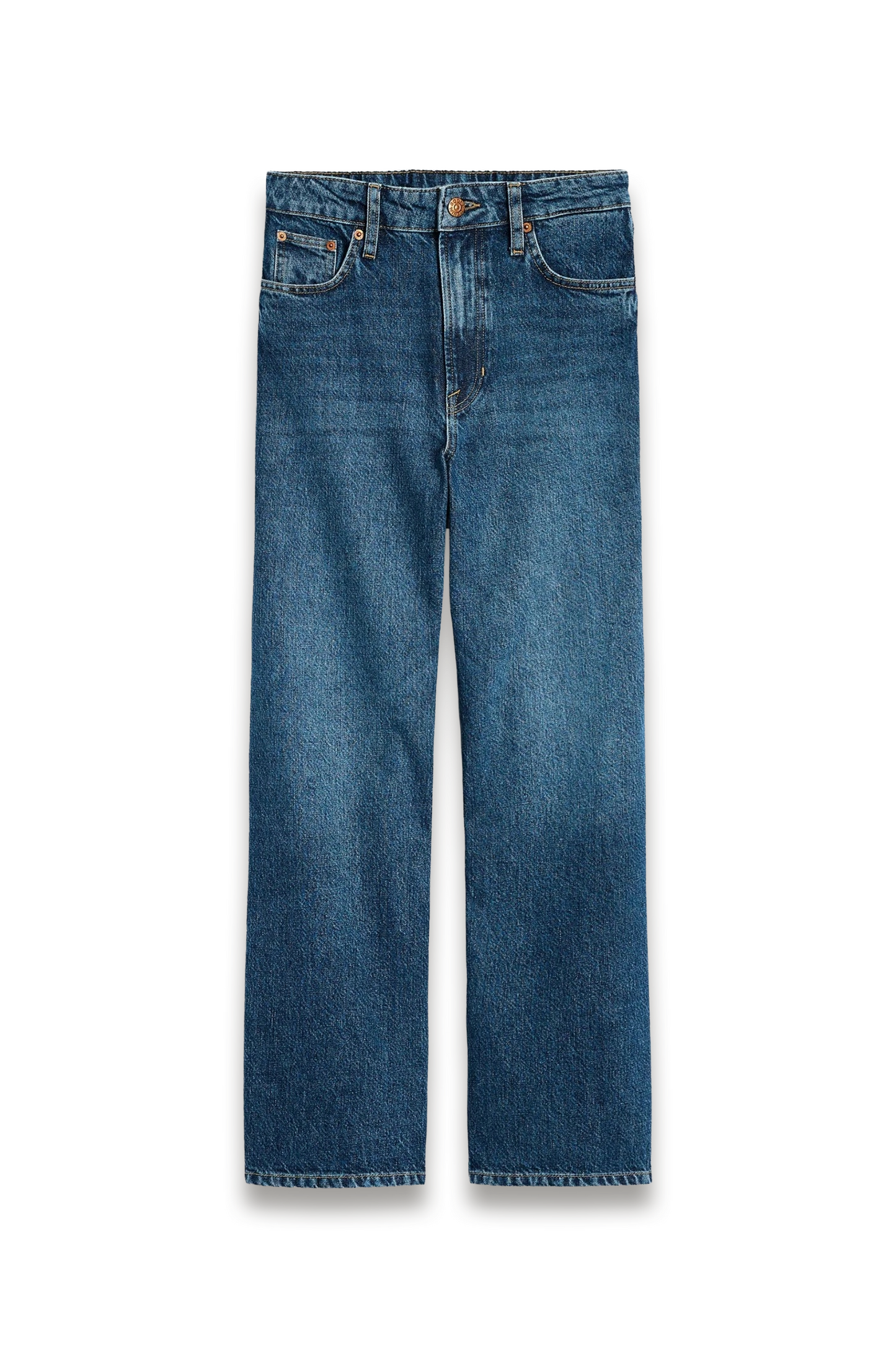 High Rise Straight Crop Jeans