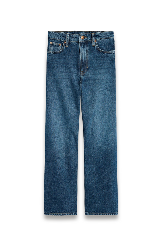 High Rise Straight Crop Jeans