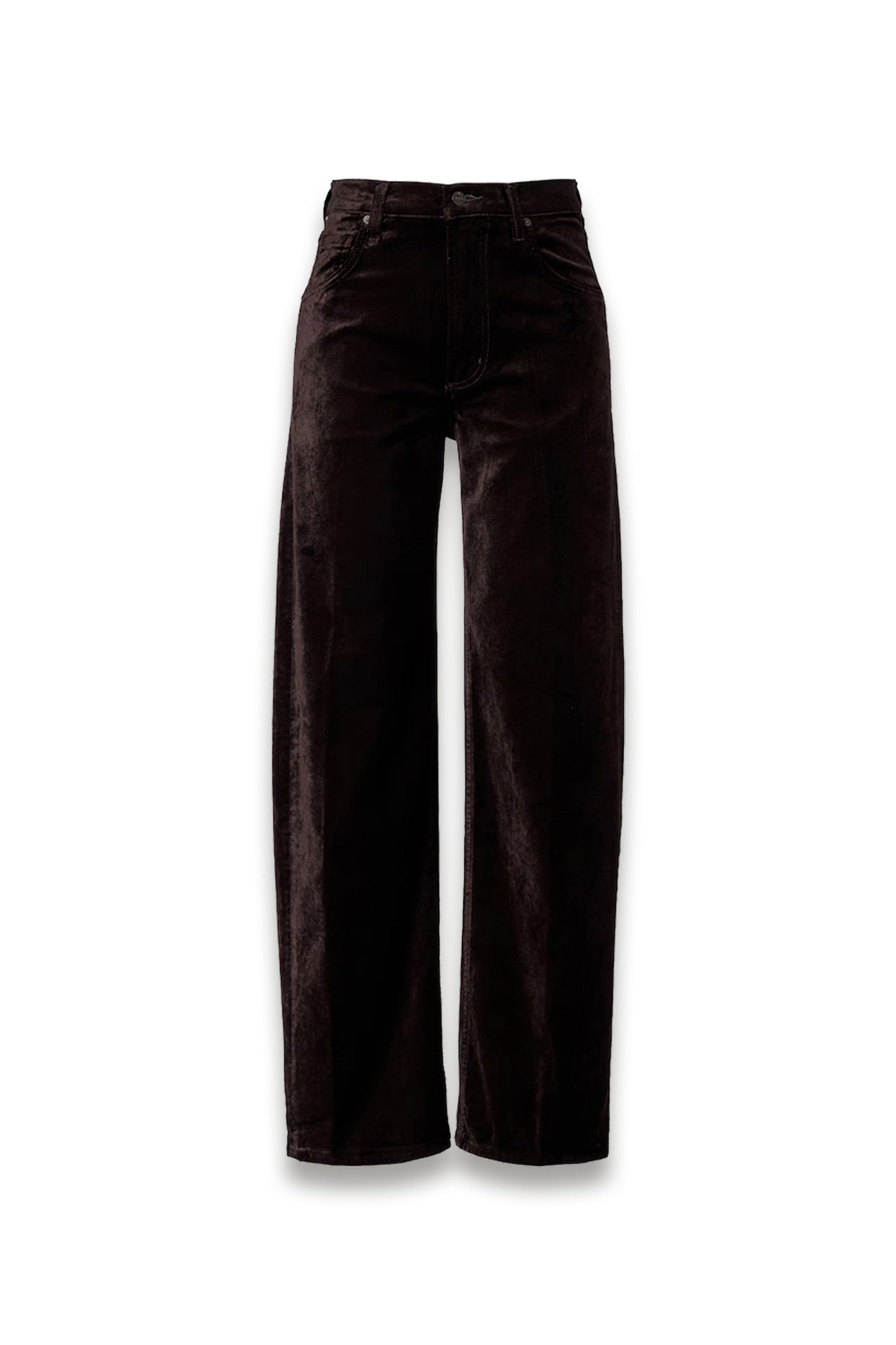 Ayla cotton-blend velvet straight pants