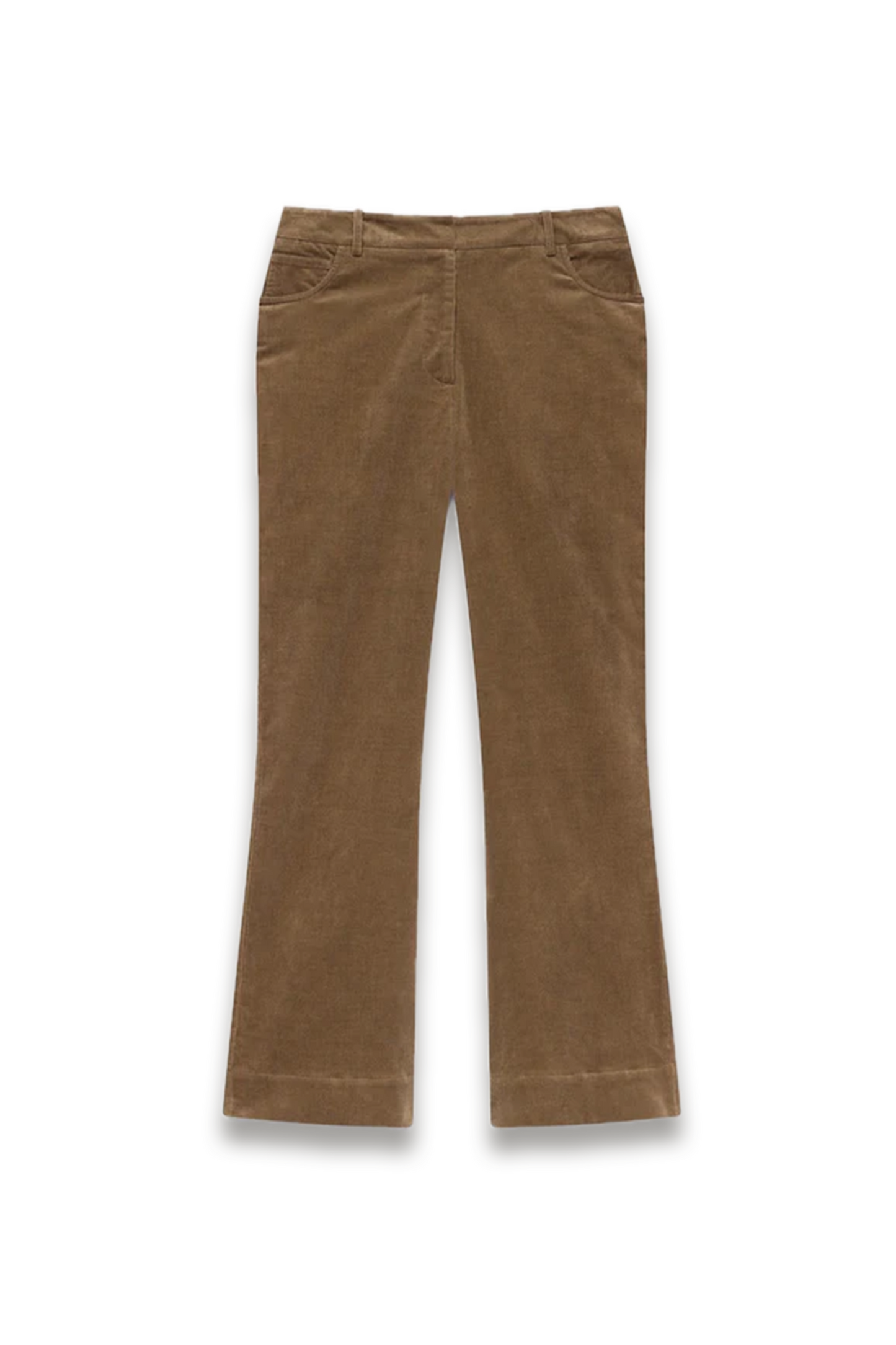 Brown Corduroy Flared Trousers