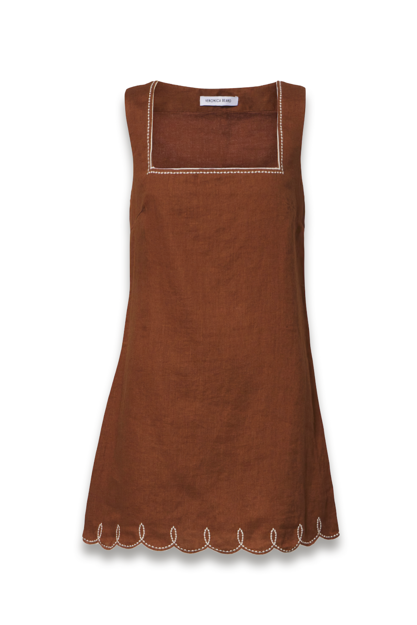 Shanice Scalloped Linen Minidress