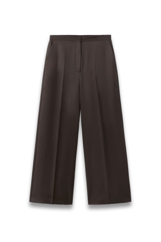High Rise Fluid Wide Leg Trousers