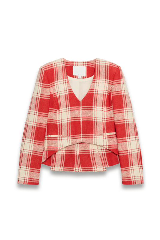 Fitted Check Jacket