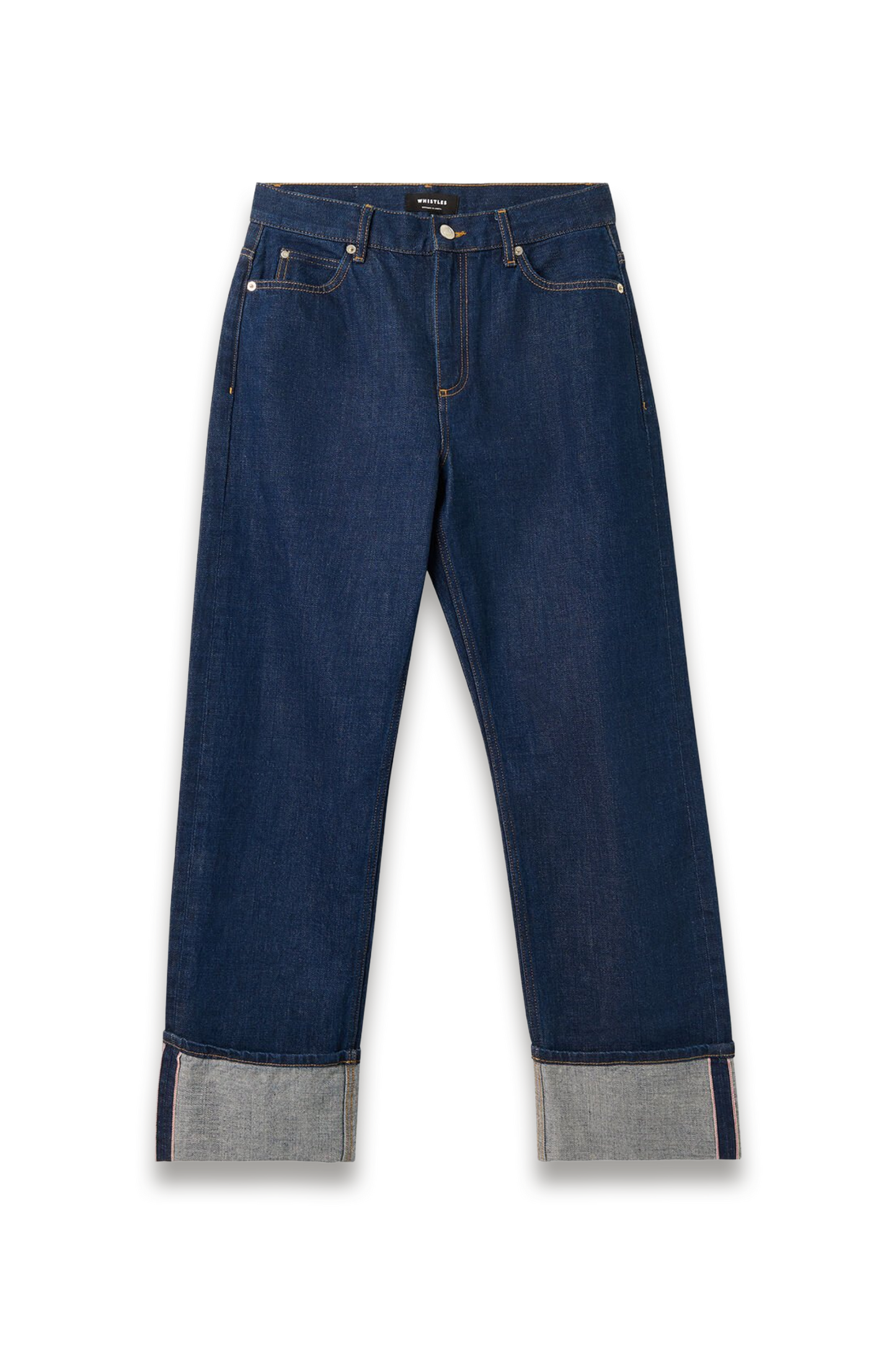 Dark Denim Selvedge Turn-up-detail Jean
