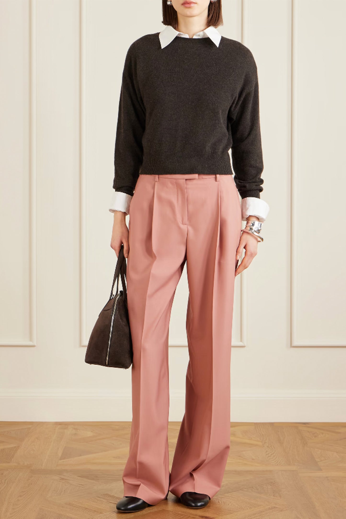 Pleated Virgin Wool-twill Wide-leg Pants