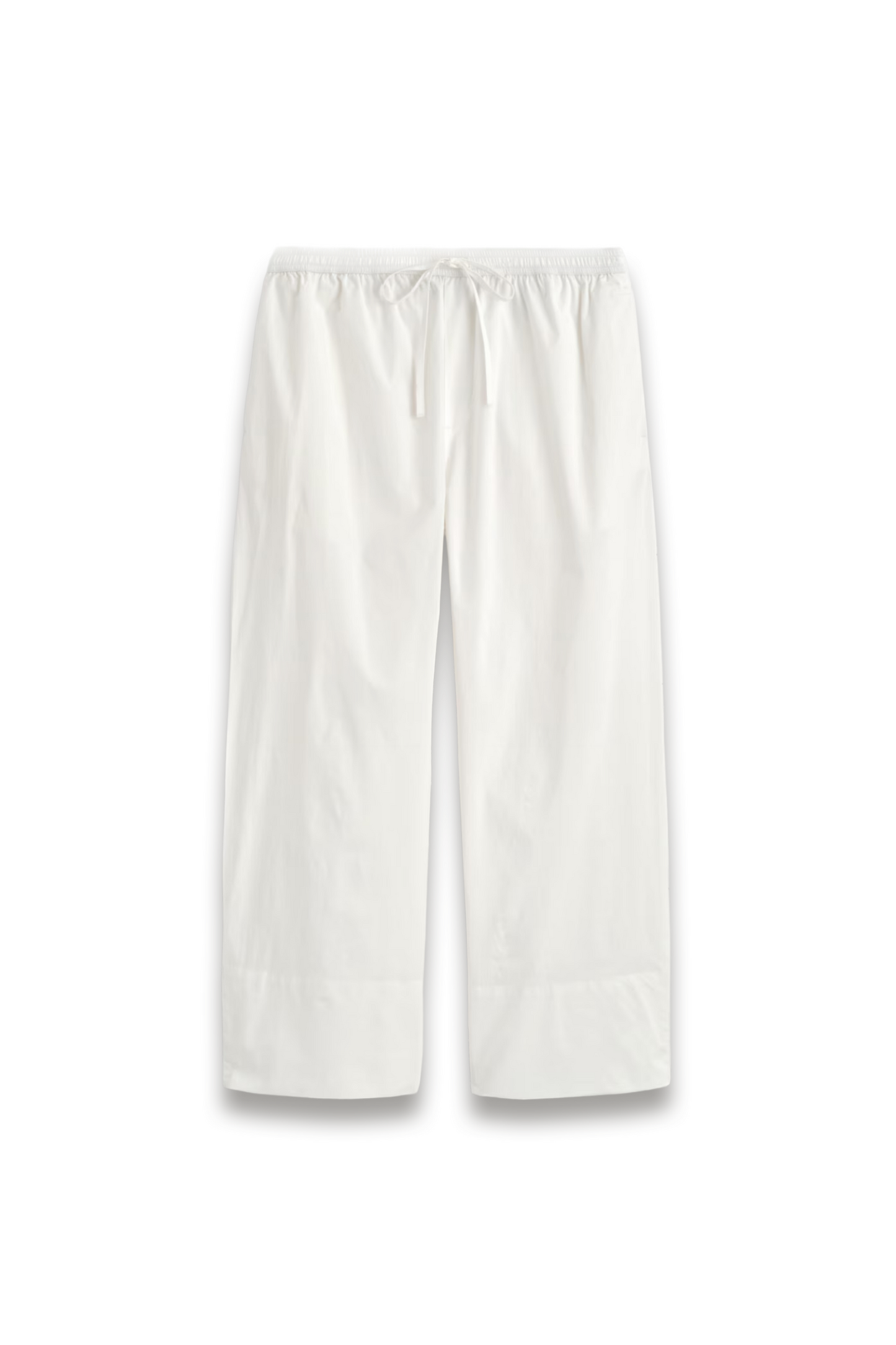 Cotton Straight-leg Drawstring Trousers