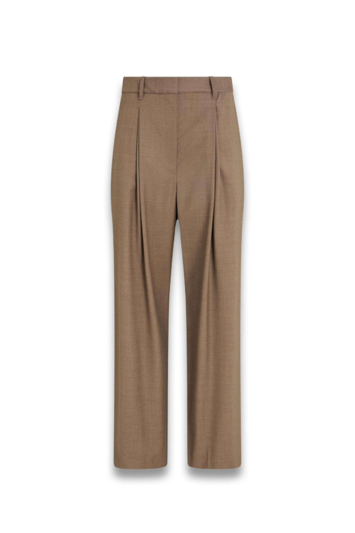 Goddard Pleated Wool Wide-Leg Pants