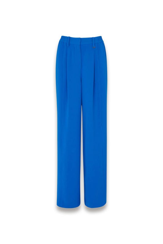 Blue Harper Crepe Wide Leg Trouser
