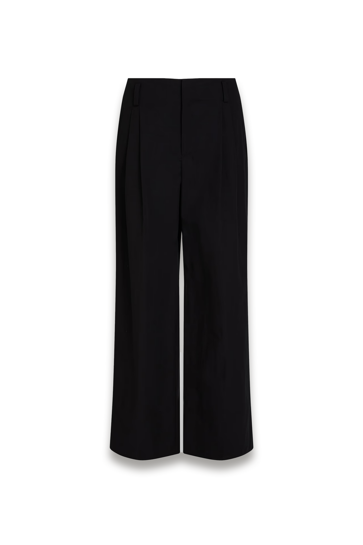 Pleated Cotton-blend Poplin Wide-leg pants