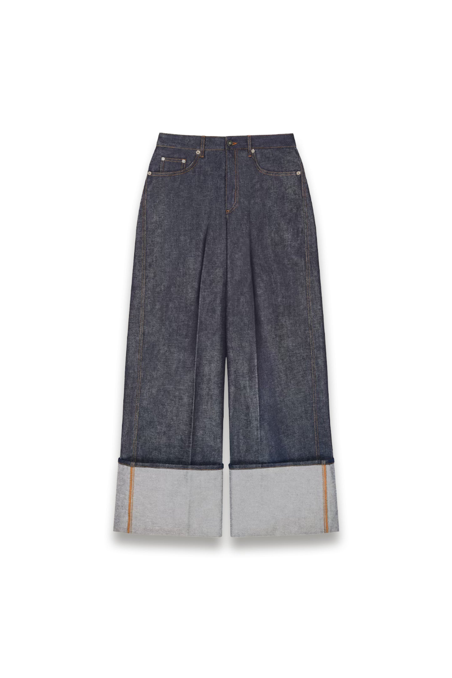 Raw Turn-up Jeans