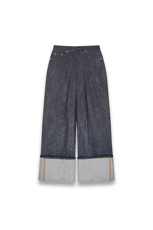 Raw Turn-up Jeans