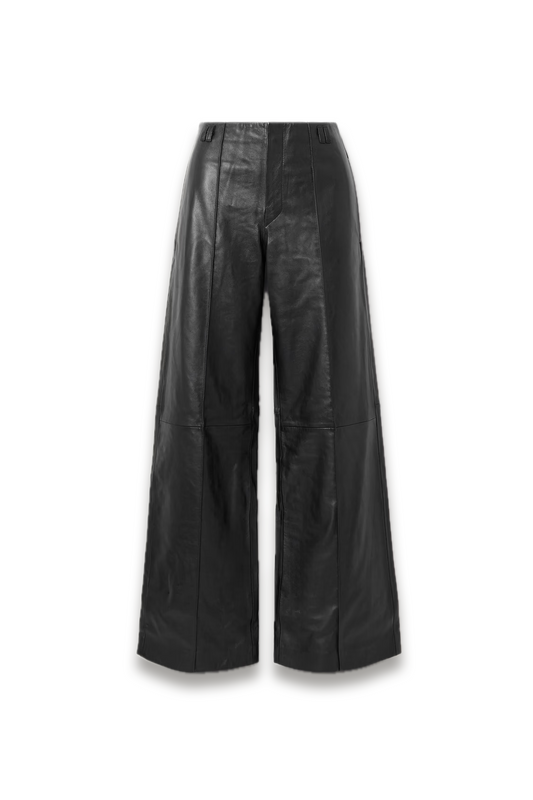Ciara Leather Wide-leg Pants