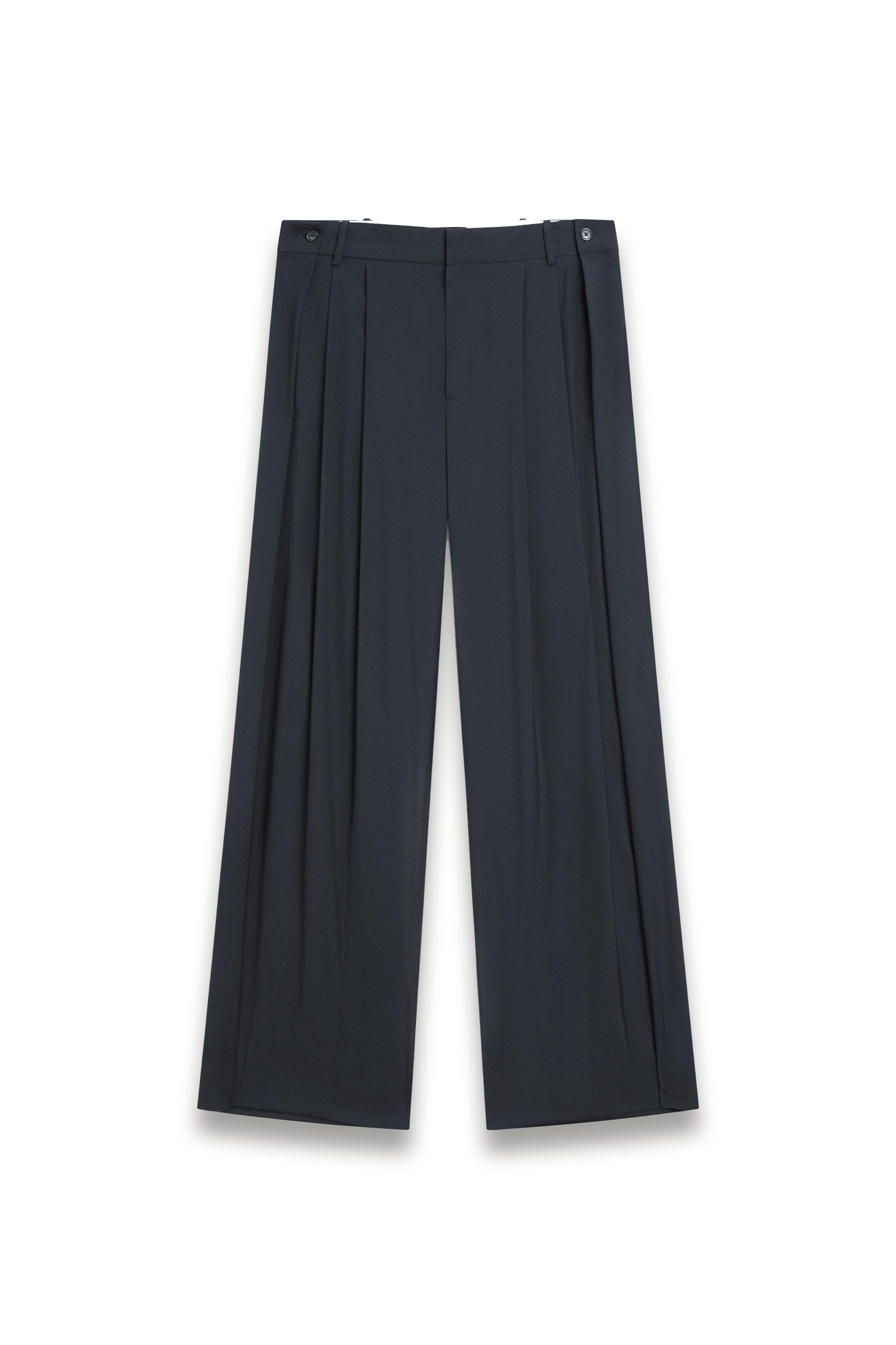 Pleated Wool-blend Trousers