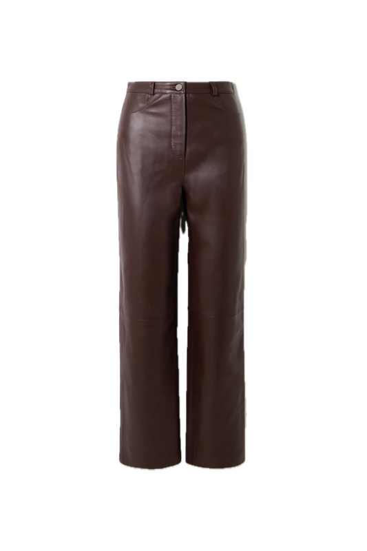 Cobe Paneled Leather Straight-leg Pants
