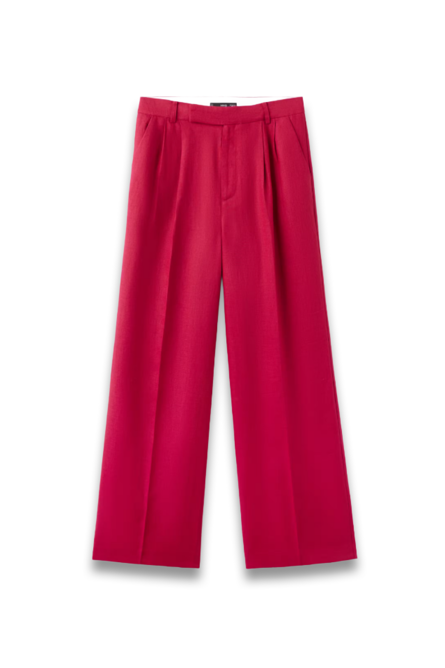 Straight Linen-Blend Trousers