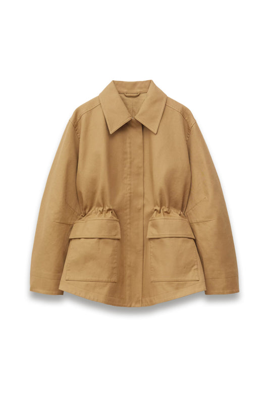 Oversized Drawstring Utility Jacket