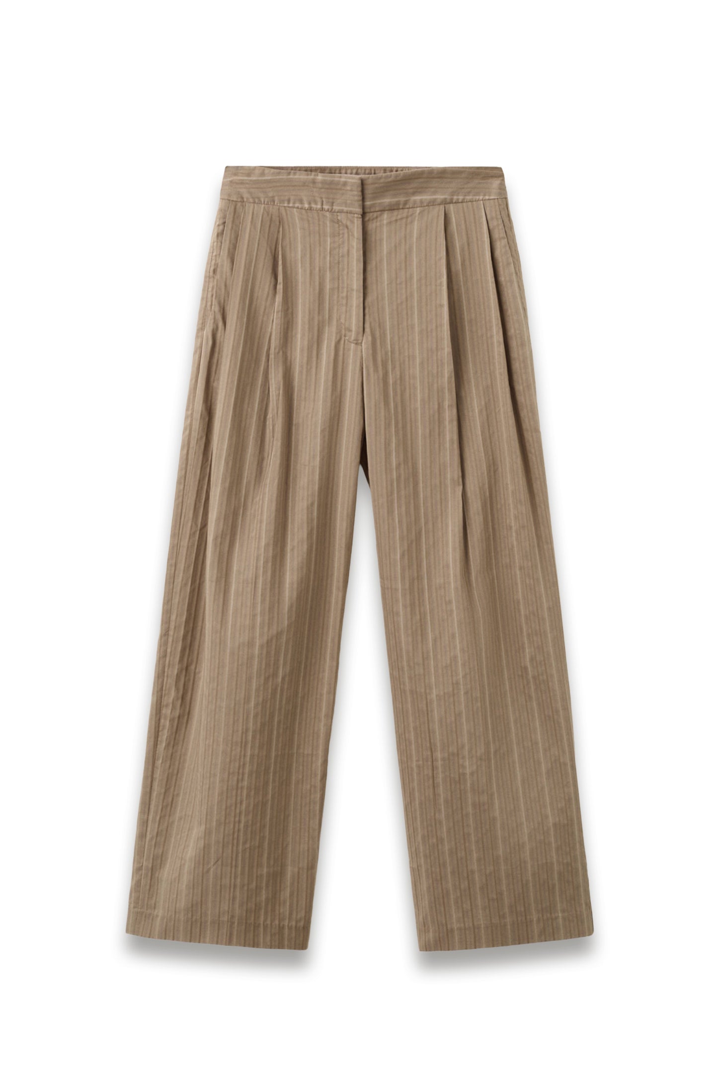 High-Waist Straight Trousers