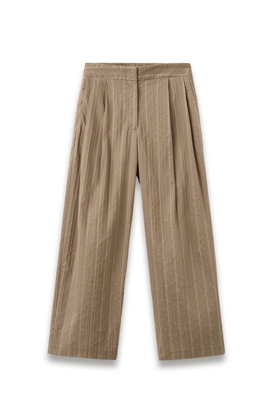 High-Waist Straight Trousers