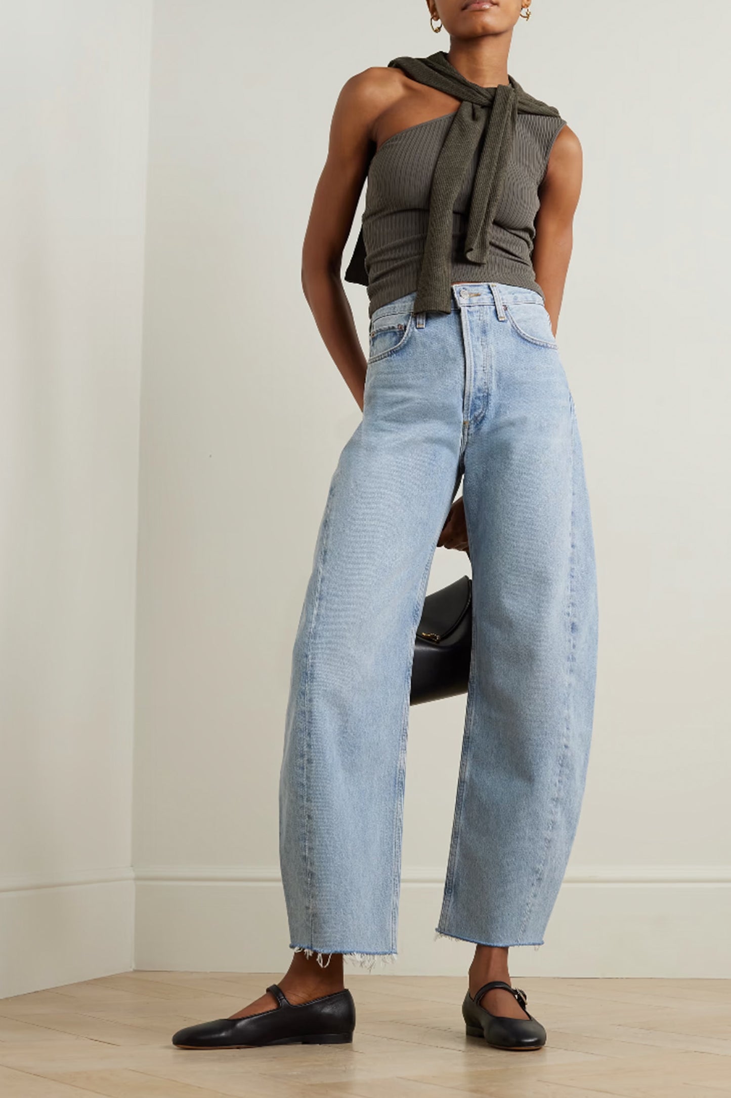 Luna High-rise Tapered Organic Jeans