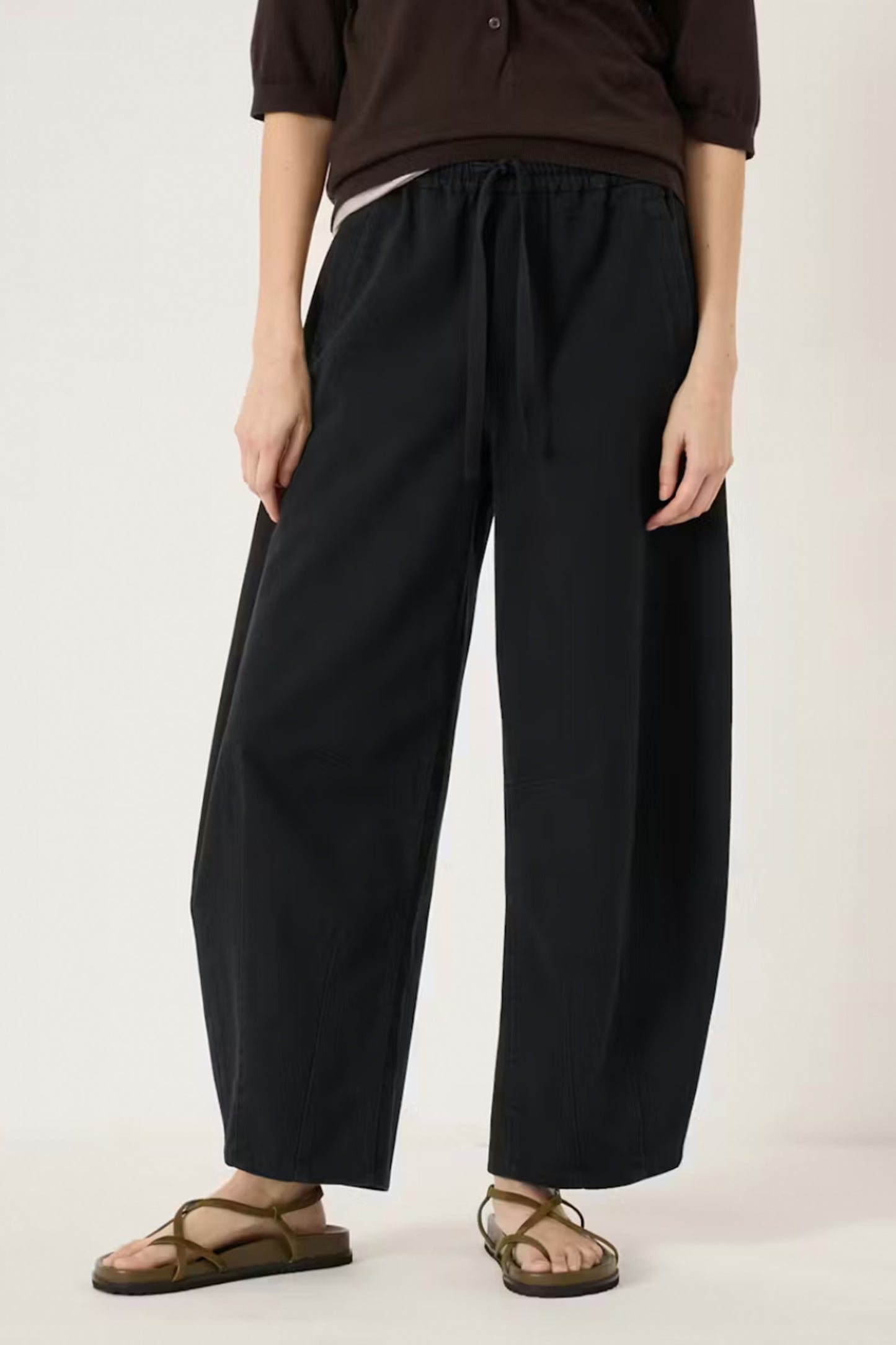 Rina Pull On Barrel Leg Trousers