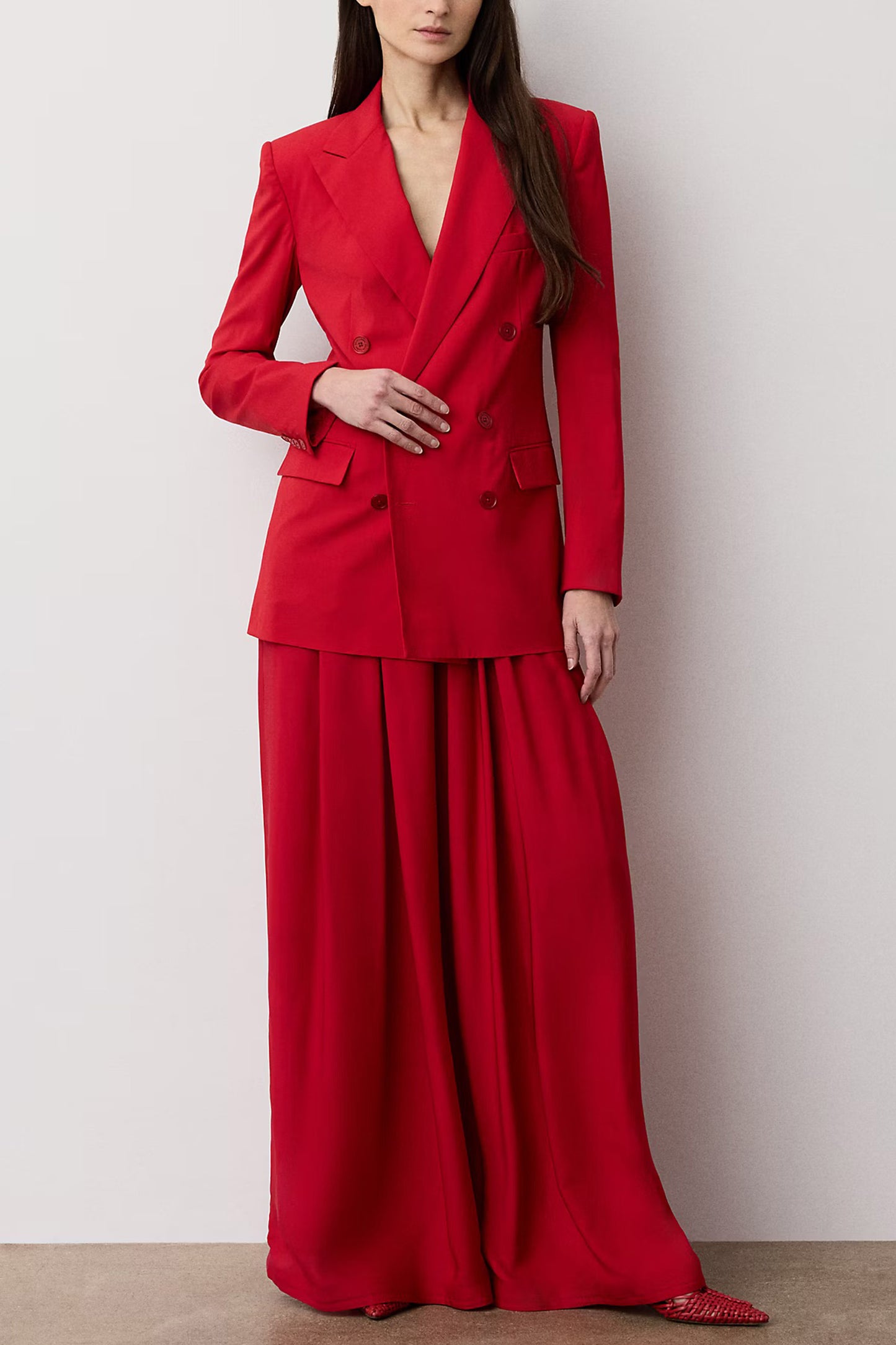Vannesa Satin Wide-Leg Trousers