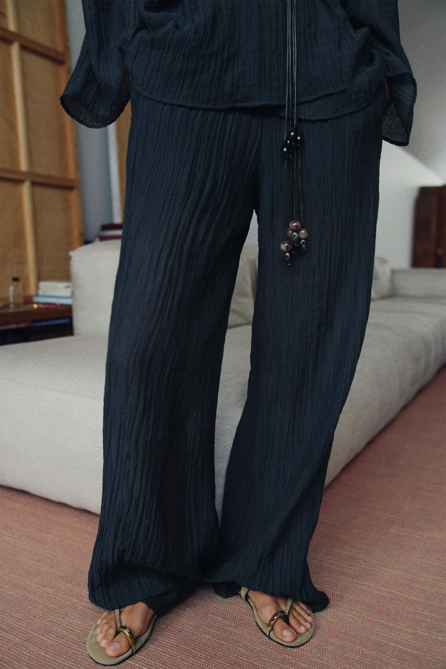 Wrinkled-effect Trousers