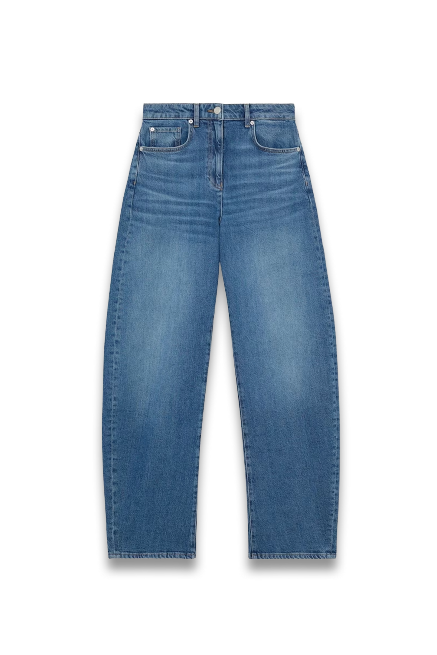 Sabel Barrel-Leg Jeans in Mid Blue