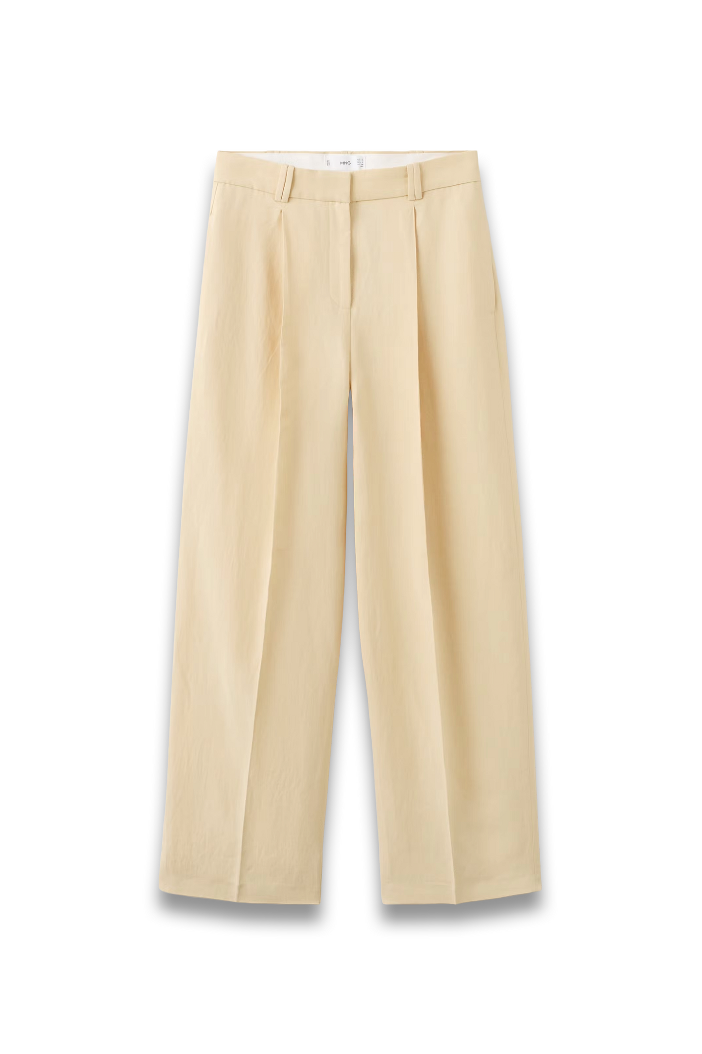 Straight Linen-blend Trousers