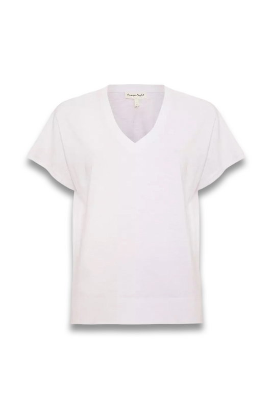Saphiya Cotton Slub V Neck T-Shirt
