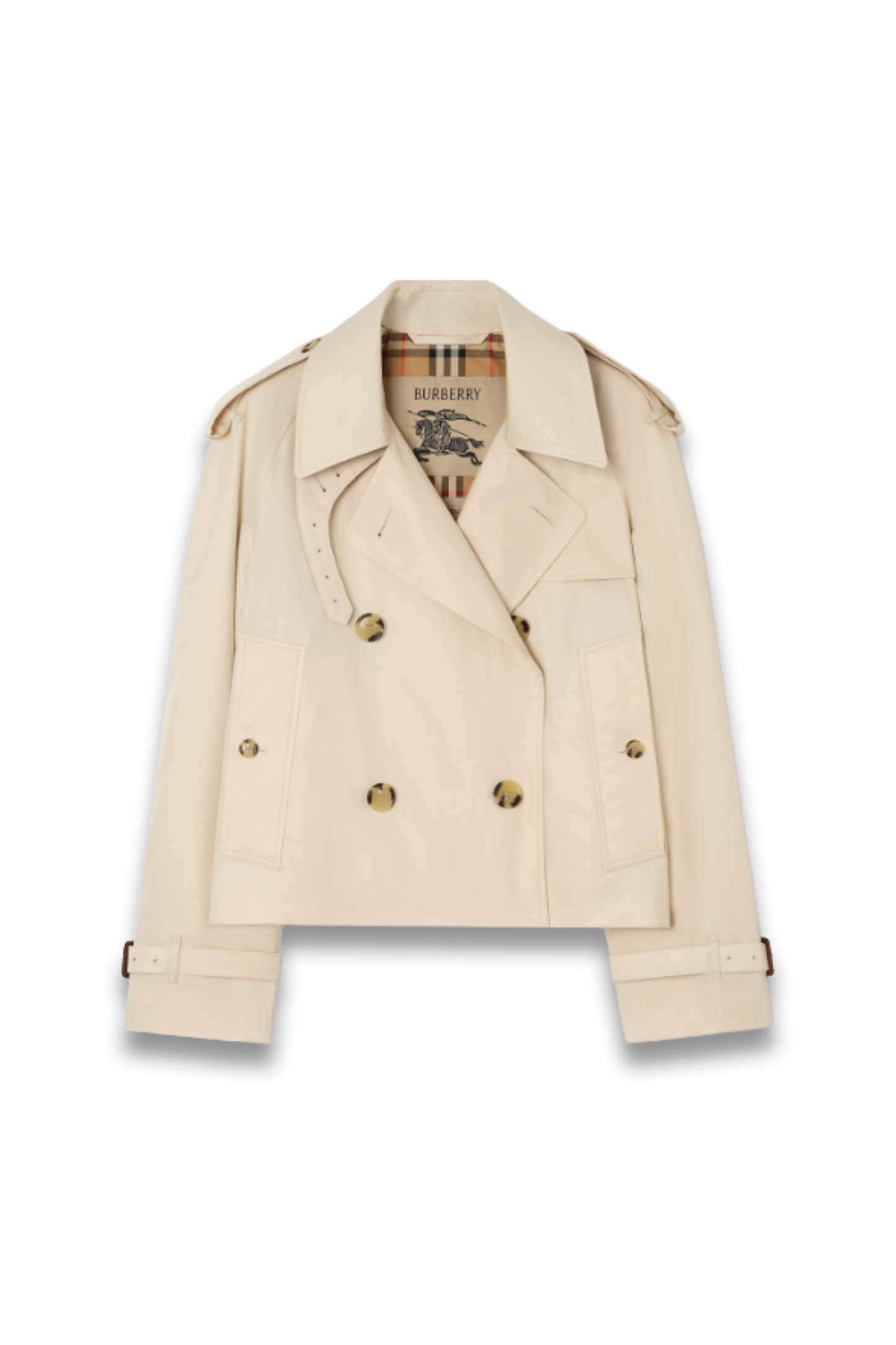Cropped Tropical Gabardine Mayfair Trench Jacket
